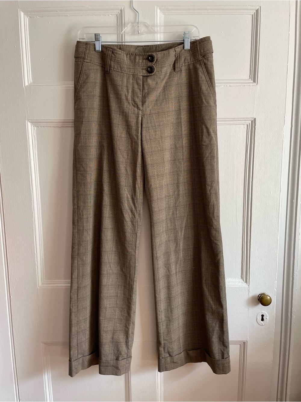 Vintage 90s H&M Brown Plaid Women’s Dress Pants